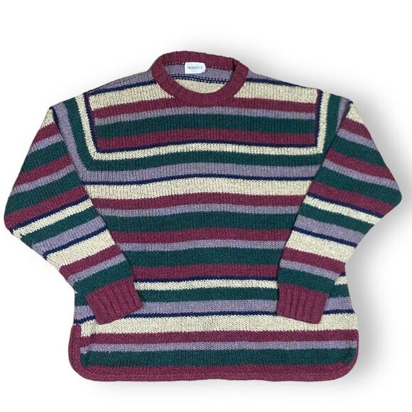 Monrose Unisex Vintage Wool Striped Sweater Size 44 XL - Picture 1 of 8